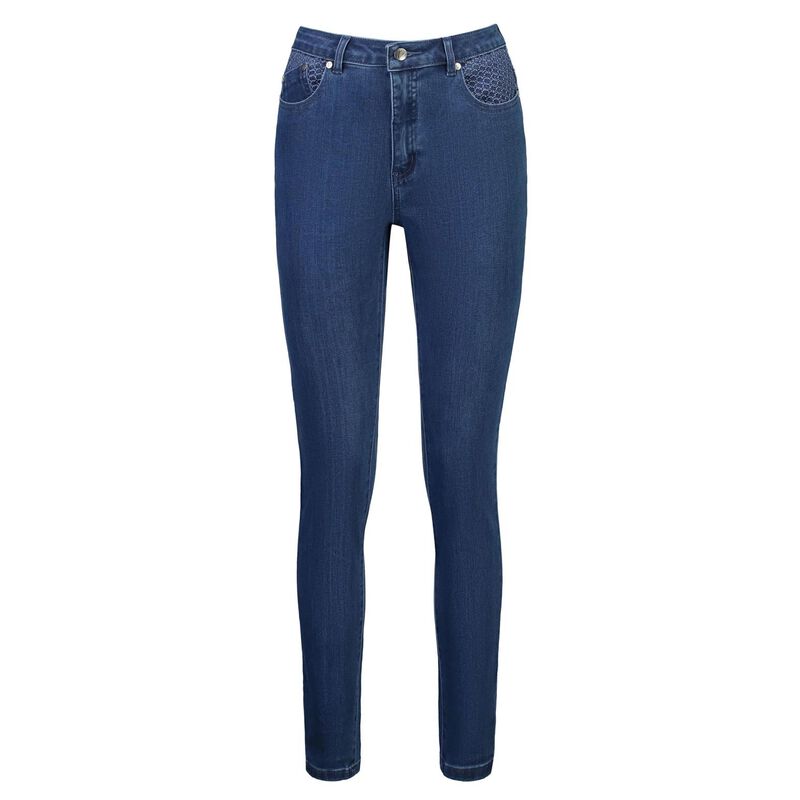 Vassalli Basket Weave Skinny Leg Jean image number 8